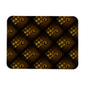 Gold Modern Boho Elegantes abstraktes Kunstmuster Magnet (Horizontal)
