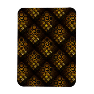 Gold Modern Boho Elegantes abstraktes Kunstmuster  Magnet