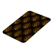 Gold Modern Boho Elegantes abstraktes Kunstmuster Magnet (Linke Seite)