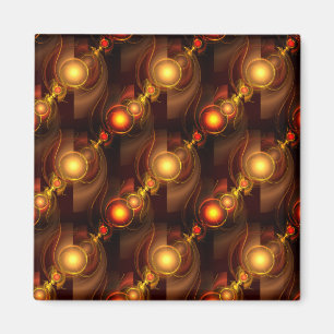 Gold Modern Boho Elegantes abstraktes Kunstmuster Magnet