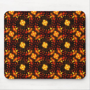 Gold Modern Boho Elegantes abstraktes Kunstmuster  Mousepad