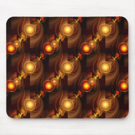 Gold Modern Boho Elegantes abstraktes Kunstmuster  Mousepad (Vorne)