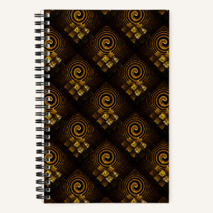 Gold Modern Boho Elegantes abstraktes Kunstmuster Notizblock