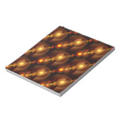 Gold Modern Boho Elegantes abstraktes Kunstmuster Notizblock (Rotiert)