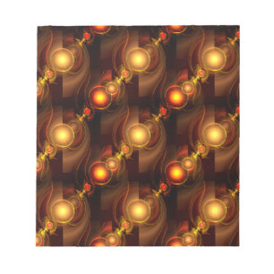 Gold Modern Boho Elegantes abstraktes Kunstmuster Notizblock