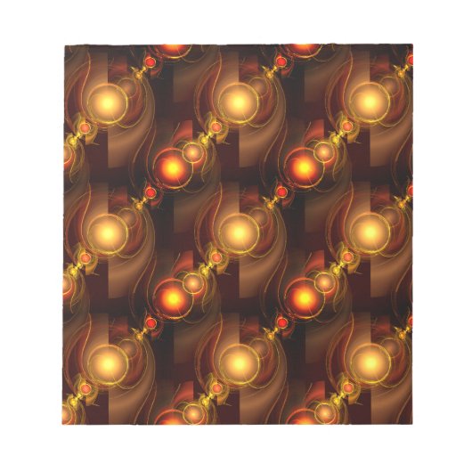 Gold Modern Boho Elegantes abstraktes Kunstmuster Notizblock (Vorderseite)