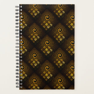 Gold Modern Boho Elegantes abstraktes Kunstmuster Planer
