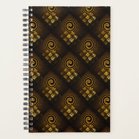 Gold Modern Boho Elegantes abstraktes Kunstmuster Planer (Vorderseite)