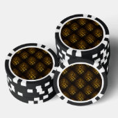 Gold Modern Boho Elegantes abstraktes Kunstmuster  Pokerchips (Stapel)