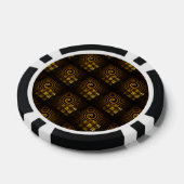 Gold Modern Boho Elegantes abstraktes Kunstmuster  Pokerchips (Einzeln)