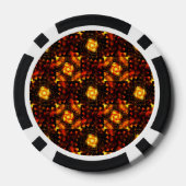 Gold Modern Boho Elegantes abstraktes Kunstmuster Pokerchips (Rückseite)