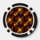 Gold Modern Boho Elegantes abstraktes Kunstmuster  Pokerchips (Rückseite)