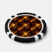 Gold Modern Boho Elegantes abstraktes Kunstmuster  Pokerchips (Einzeln)