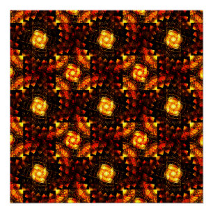 Gold Modern Boho Elegantes abstraktes Kunstmuster  Poster