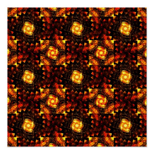 Gold Modern Boho Elegantes abstraktes Kunstmuster  Poster (Vorderseite)
