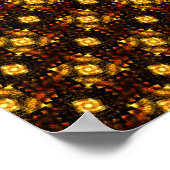 Gold Modern Boho Elegantes abstraktes Kunstmuster Poster (Ecke)