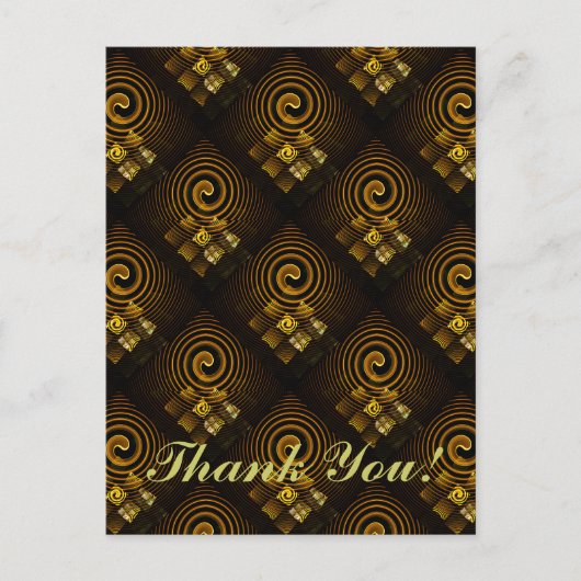 Gold Modern Boho Elegantes abstraktes Kunstmuster  Postkarte (Vorderseite)