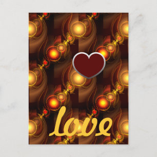 Gold Modern Boho Elegantes abstraktes Kunstmuster Postkarte