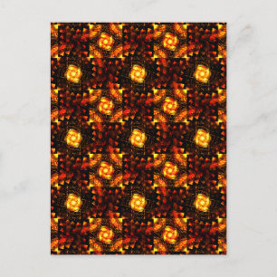 Gold Modern Boho Elegantes abstraktes Kunstmuster  Postkarte