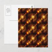 Gold Modern Boho Elegantes abstraktes Kunstmuster Postkarte (Vorne/Hinten)