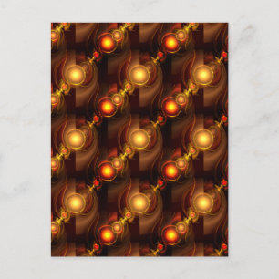 Gold Modern Boho Elegantes abstraktes Kunstmuster  Postkarte