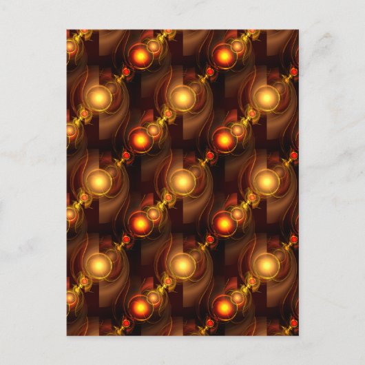 Gold Modern Boho Elegantes abstraktes Kunstmuster Postkarte (Vorderseite)