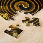 Gold Modern Boho Elegantes abstraktes Kunstmuster Puzzle (Seite)