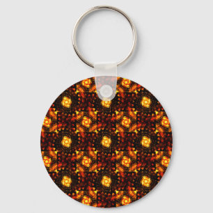 Gold Modern Boho Elegantes abstraktes Kunstmuster  Schlüsselanhänger