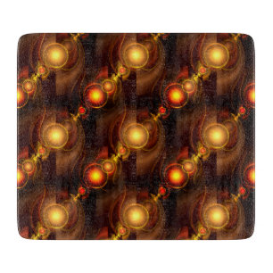 Gold Modern Boho Elegantes abstraktes Kunstmuster  Schneidebrett