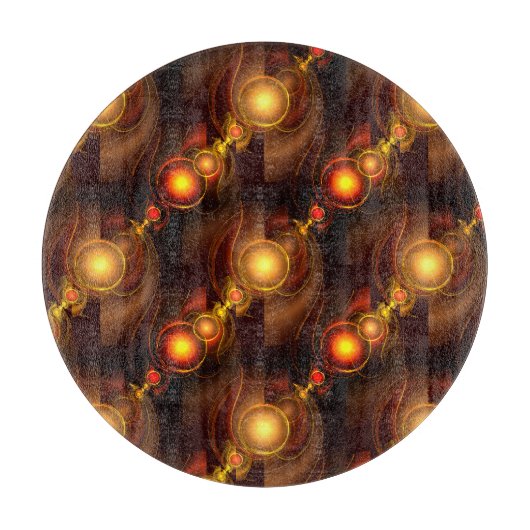 Gold Modern Boho Elegantes abstraktes Kunstmuster Schneidebrett (Vorderseite)
