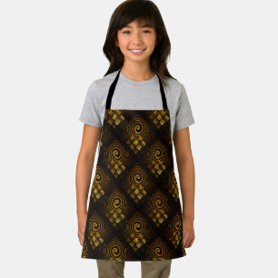 Gold Modern Boho Elegantes abstraktes Kunstmuster Schürze