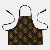 Gold Modern Boho Elegantes abstraktes Kunstmuster Schürze (Vorderseite)
