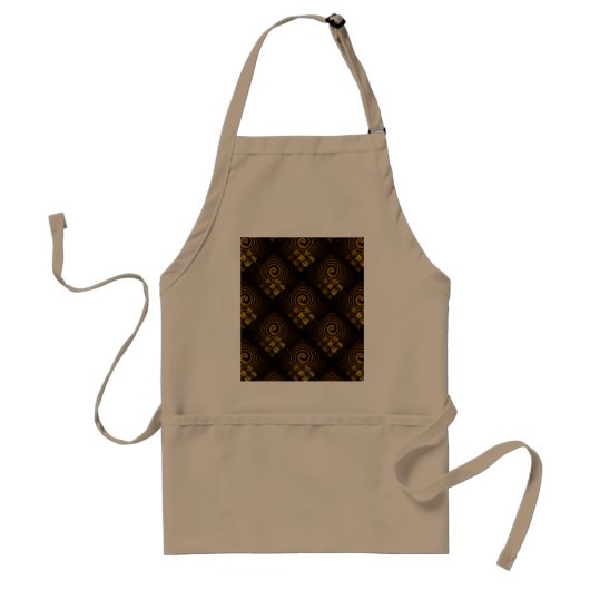 Gold Modern Boho Elegantes abstraktes Kunstmuster Schürze (Vorne)