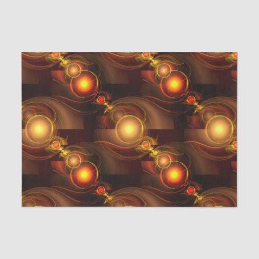 Gold Modern Boho Elegantes abstraktes Kunstmuster Seidenpapier (Vorderseite)