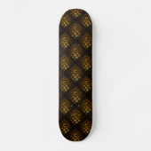 Gold Modern Boho Elegantes abstraktes Kunstmuster Skateboard (Vorderseite)