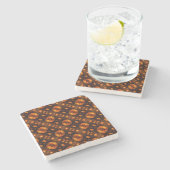 Gold Modern Boho Elegantes abstraktes Kunstmuster Steinuntersetzer (Seitenansicht)