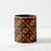 Gold Modern Boho Elegantes abstraktes Kunstmuster Tasse (Zentrum)