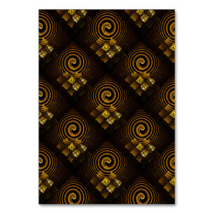 Gold Modern Boho Elegantes abstraktes Kunstmuster  Tischnummer