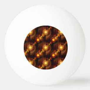 Gold Modern Boho Elegantes abstraktes Kunstmuster Tischtennisball