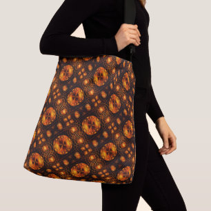 Gold Modern Boho Elegantes abstraktes Kunstmuster  Tragetaschen Mit Langen Trägern