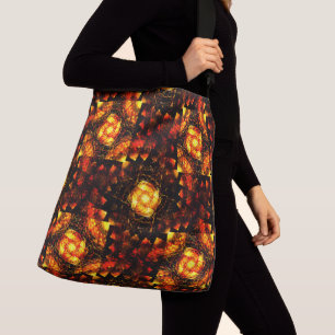 Gold Modern Boho Elegantes abstraktes Kunstmuster Tragetaschen Mit Langen Trägern