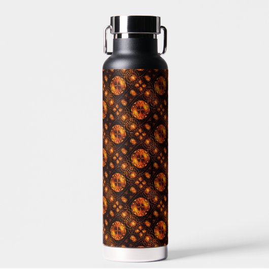Gold Modern Boho Elegantes abstraktes Kunstmuster  Trinkflasche (Vorne)