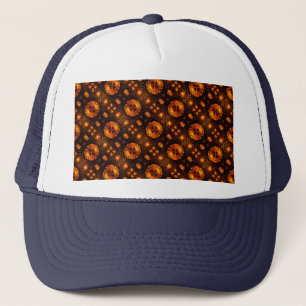 Gold Modern Boho Elegantes abstraktes Kunstmuster Truckerkappe
