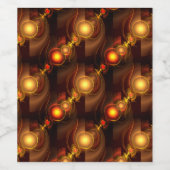Gold Modern Boho Elegantes abstraktes Kunstmuster Weinetikett (Einzelnes Label)
