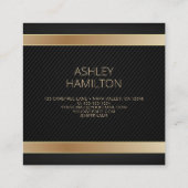 Gold Modern Boutique Designer Quadratische Visitenkarte (Rückseite)