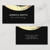 Gold Modern Brushed Visitenkarte (Vorne/Hinten)