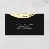 Gold Modern Brushed Visitenkarte (Rückseite)