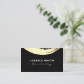 Gold Modern Brushed Visitenkarte (Stehend Vorderseite)