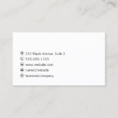 Gold Modern Brushed Visitenkarte (Rückseite)