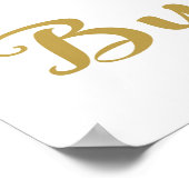 Gold Modern Calligraphy Candy Buffet Print Poster (Ecke)